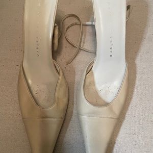 Martinez Valero sling back shoes cream